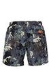 logo-appliqué  printed swim shorts