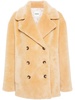 faux-fur double-breasted coat