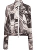 graphic-print zip-up jacket 