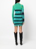 stripe-pattern knitted dress