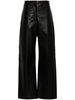 wide-leg leather trousers