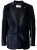 velvet-finish blazer