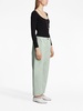 straight-leg cotton-blend trousers