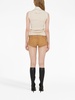 belted suede shorts