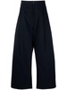 wide-leg high-waisted trousers