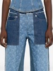 patchwork straight-leg jeans