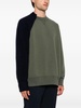 knit-panelled sweatshirt