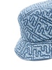 quilted-logo denim bucket hat