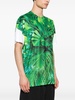 Leaves-print crew-neck T-shirt