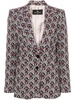 patterned-jacquard blazer