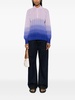 Purple Ombré-Effect Wool Sweater