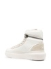 zip-around suede high-top sneakers