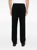 chevron-knit straight-leg trousers