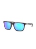 rectangle-frame mirrored-lens sunglasses