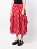 polka-dot print ruffle-detailing skirt 