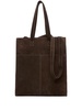 panelled suede tote bag