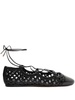 Ballerina Tresse woven leather lace-up ballerina shoes