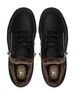 shearling-trimmed leather sneakers