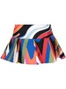 geometric-print pleated mini skirt