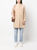 hooded mid-length coat