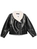 faux-leather biker jacket