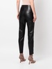 tonal-stitching faux-leather leggings 