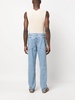 mid-rise straight-leg jeans