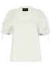 tulle-insert cotton T-shirt