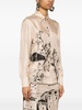 graphic-print silk shirt