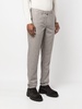 flannel straight-leg trousers