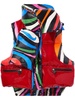 red Marmo-print quilted gilet