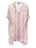 V-neck zigzag-woven kaftan