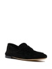 suede penny loafers