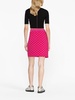 flocked logo miniskirt