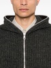 zip-up knitted hoodie