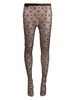 Brown Regenerated Moonogram Mesh Tights