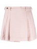 Bran high-waisted pleated skirt