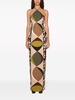 Pesci-print halterneck dress