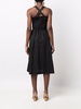 ruched-panel midi dress 