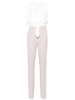 tie-detail crepe jumpsuit