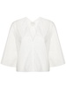 poplin bell-sleeves blouse