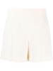 high-waisted pressed-crease shorts