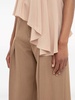 pleated high-waist straight-leg trousers