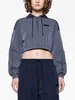 hooded cropped track jacket