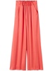 High-rise wide-leg satin trousers