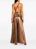 Graciane pleated plunge jumpsuit