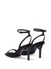 85mm geometric-heel satin sandals