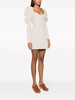 mutton-sleeve ribbed minidress 