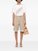 Neutral Knee-Lenght Tailored Shorts