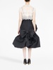 bow-detail ruffled skirt